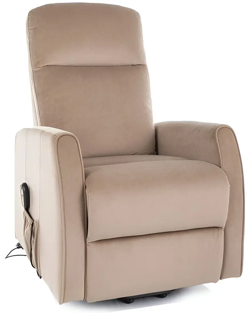 Кресло-реклайнер Signal Leto Velvet Bluvel 28 (Beige)