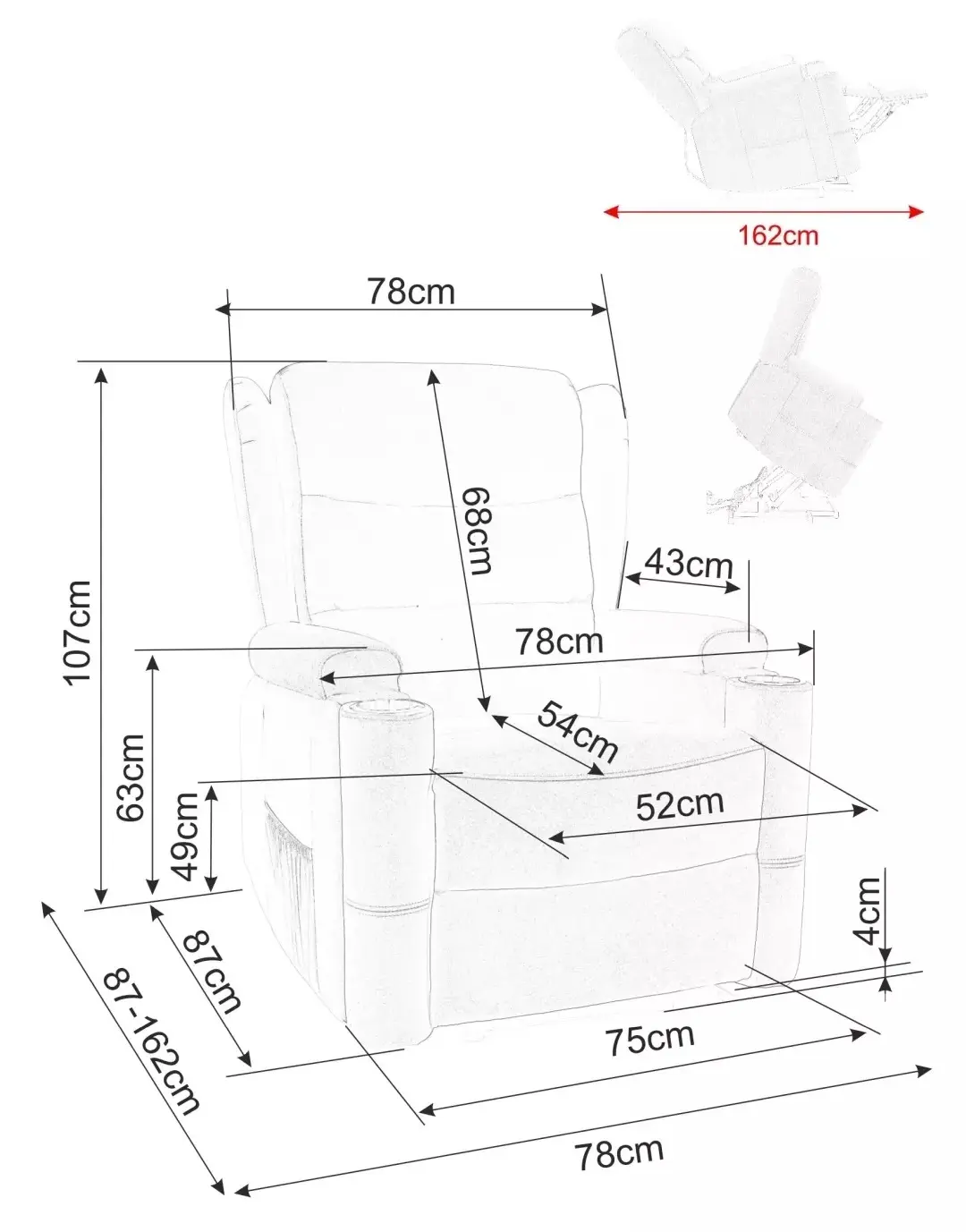 Кресло-реклайнер Signal Minos Raven 13 (Grey)