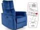 Fotoliu-recliner Signal Neptun M Velvet (Blue)