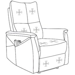 Fotoliu-recliner Signal Neptun M Velvet Bluvel 19 (Black) Thumb