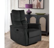 Fotoliu-recliner Signal Neptun M Velvet Bluvel 19 (Black)