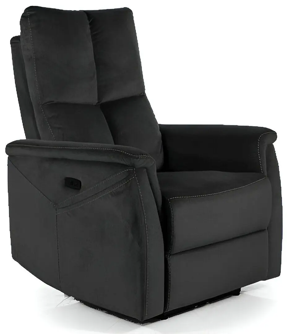 Fotoliu-recliner Signal Neptun M Velvet Bluvel 19 (Black)