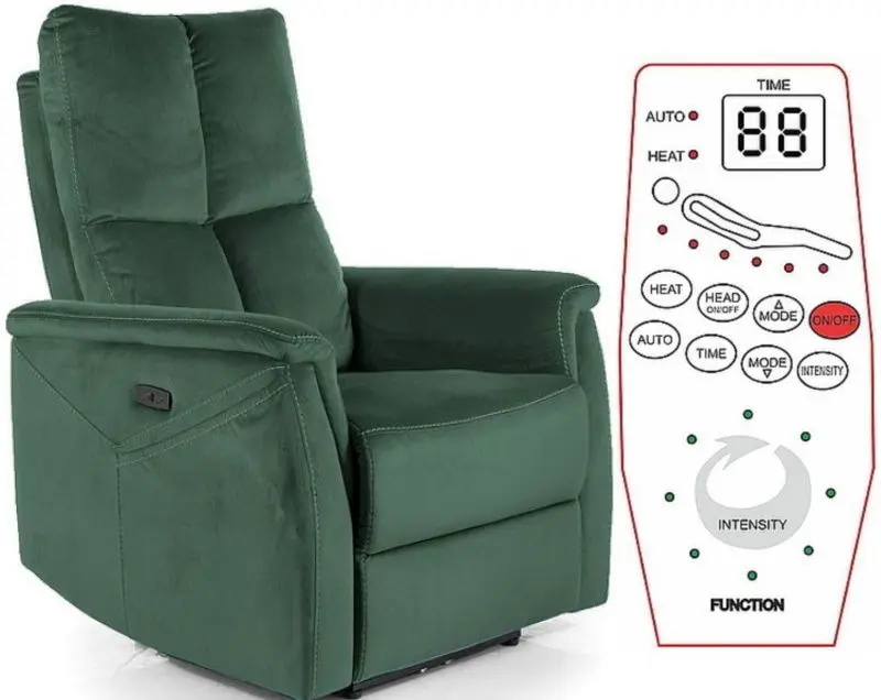 Кресло-реклайнер Signal Neptun M Velvet (Green)