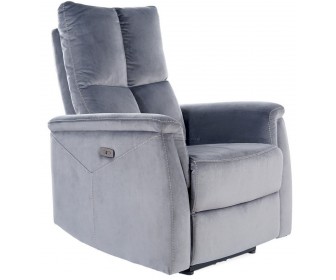 Fotoliu-recliner Signal Neptun Velvet Bluvel 14 (Grey)