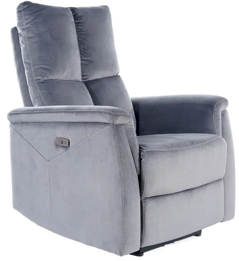 Fotoliu-recliner Signal Neptun Velvet Bluvel 14 (Grey)