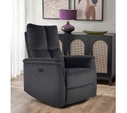 Fotoliu-recliner Signal Neptun Velvet Bluvel 19 (Black)