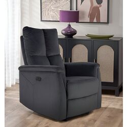 Fotoliu-recliner Signal Neptun Velvet Bluvel 19 (Black)