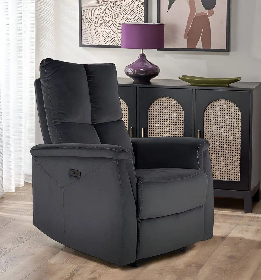 Кресло-реклайнер Signal Neptun Velvet Bluvel 19 (Black)