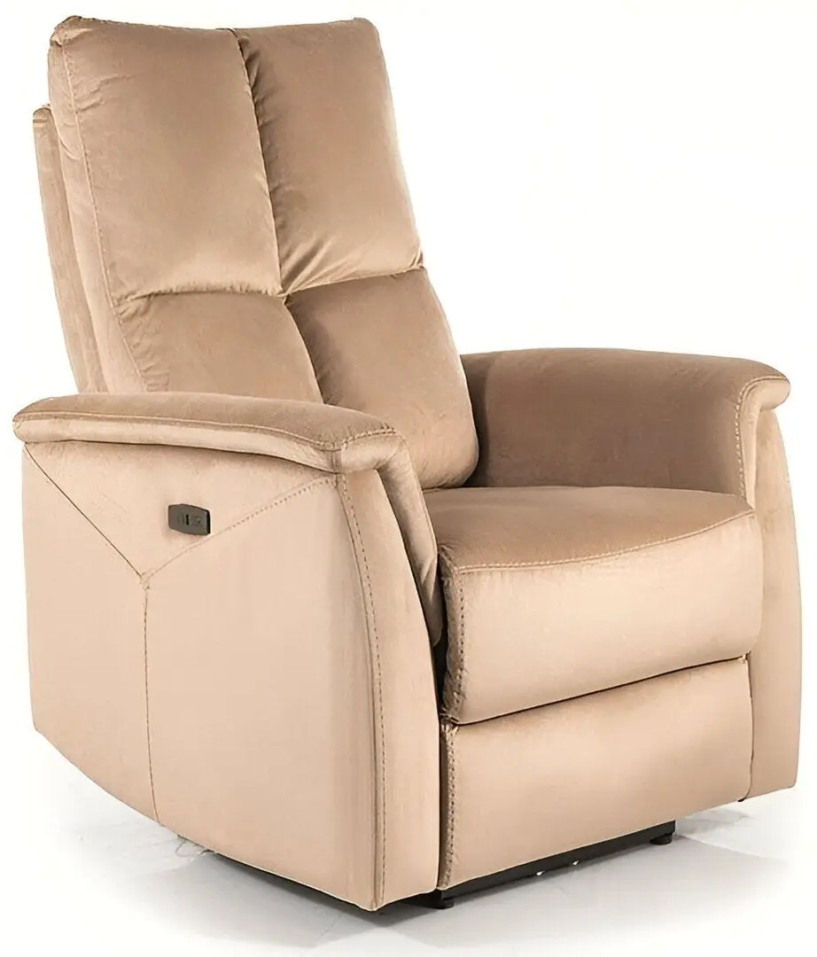 Fotoliu-recliner Signal Neptun Velvet Bluvel 28 (Beige)