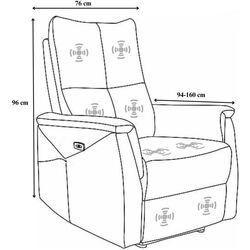 Fotoliu-recliner Signal Neptun Velvet (Gray Light) Thumb