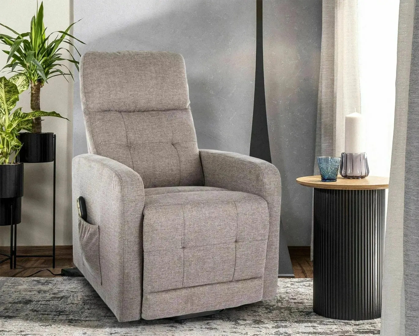 Fotoliu-recliner Signal Otus II Brego 34 (Beige)