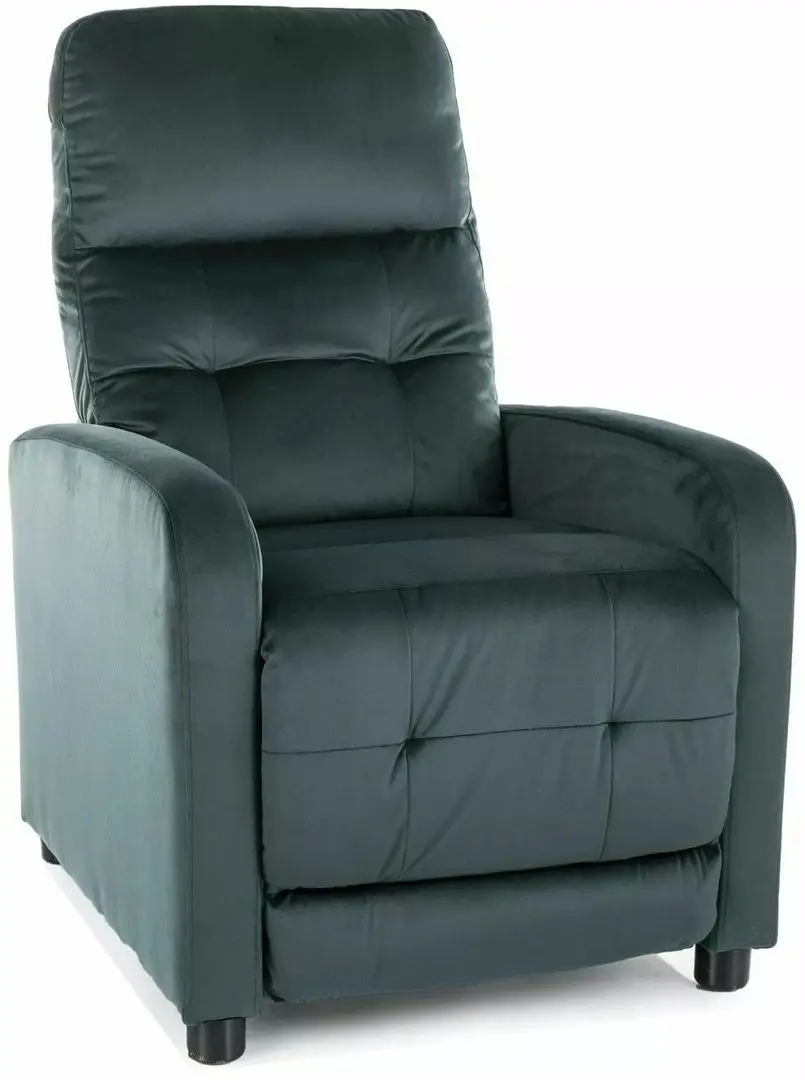 Fotoliu-recliner Signal Otus Velvet Bluvel 78 (Green/Black)