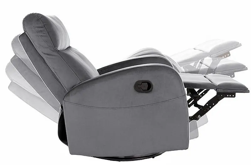Fotoliu-recliner Signal Pegaz M Velvet Bluvel 14 (Grey) - 6