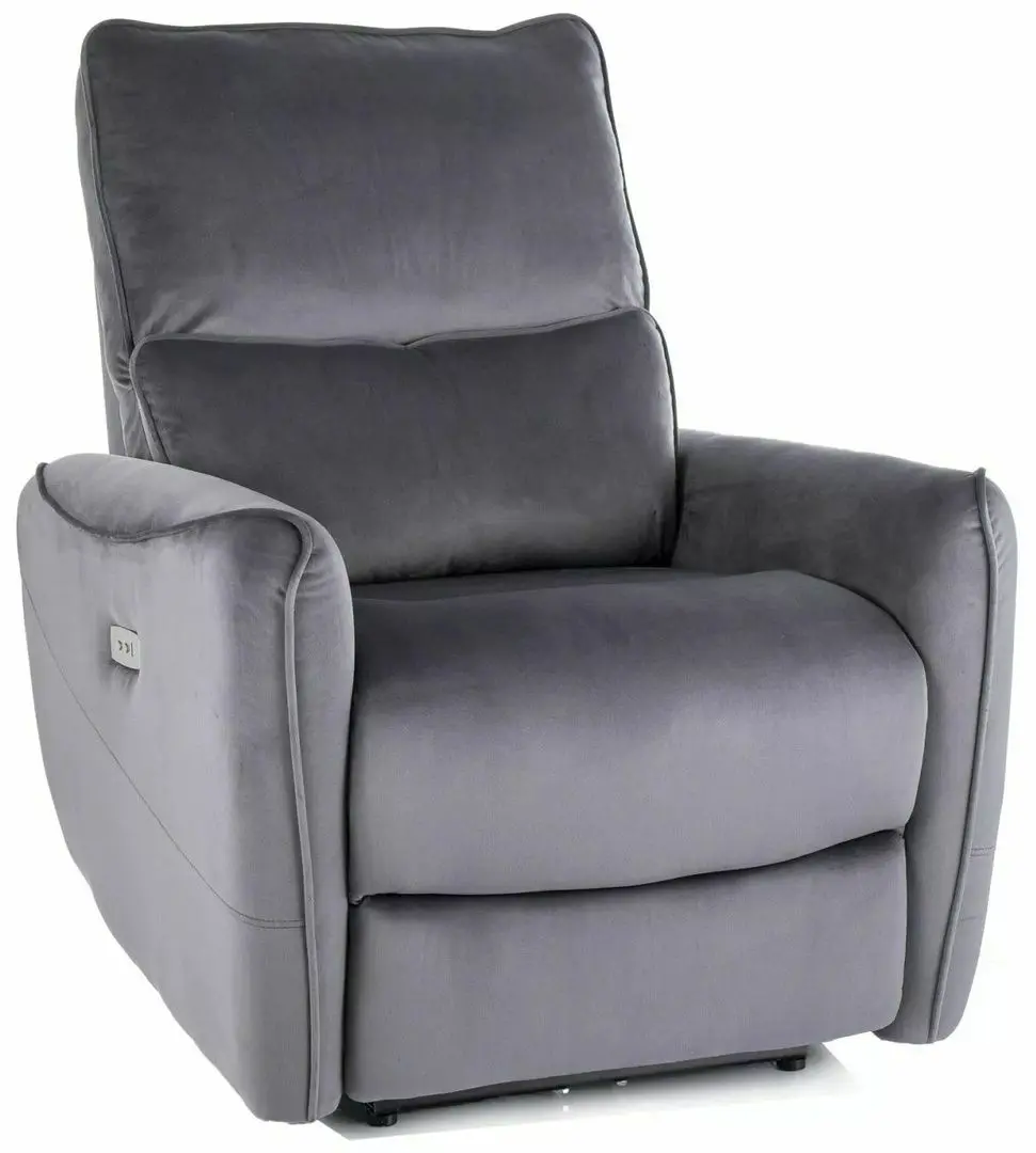 Fotoliu-recliner Signal Zefir Velvet Bluvel 14 (Grey) - 2