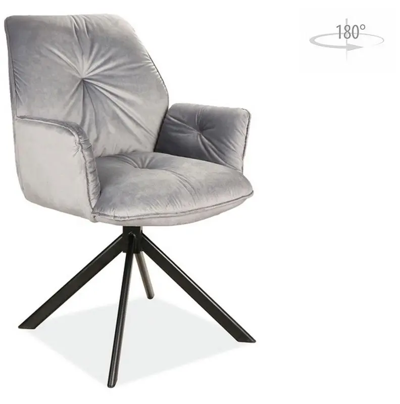 Fotoliu Signal Boogie II Velvet Bluvel 14 (Grey/Black)