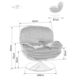Fotoliu Signal Brigitte Brego 07 (Grey/Chrome) Thumb