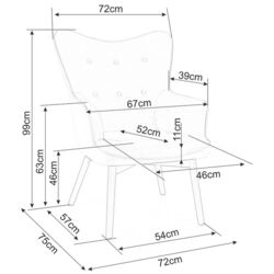 Fotoliu Signal Carmen Bluvel 68 (Curry/Black Matt) Thumb