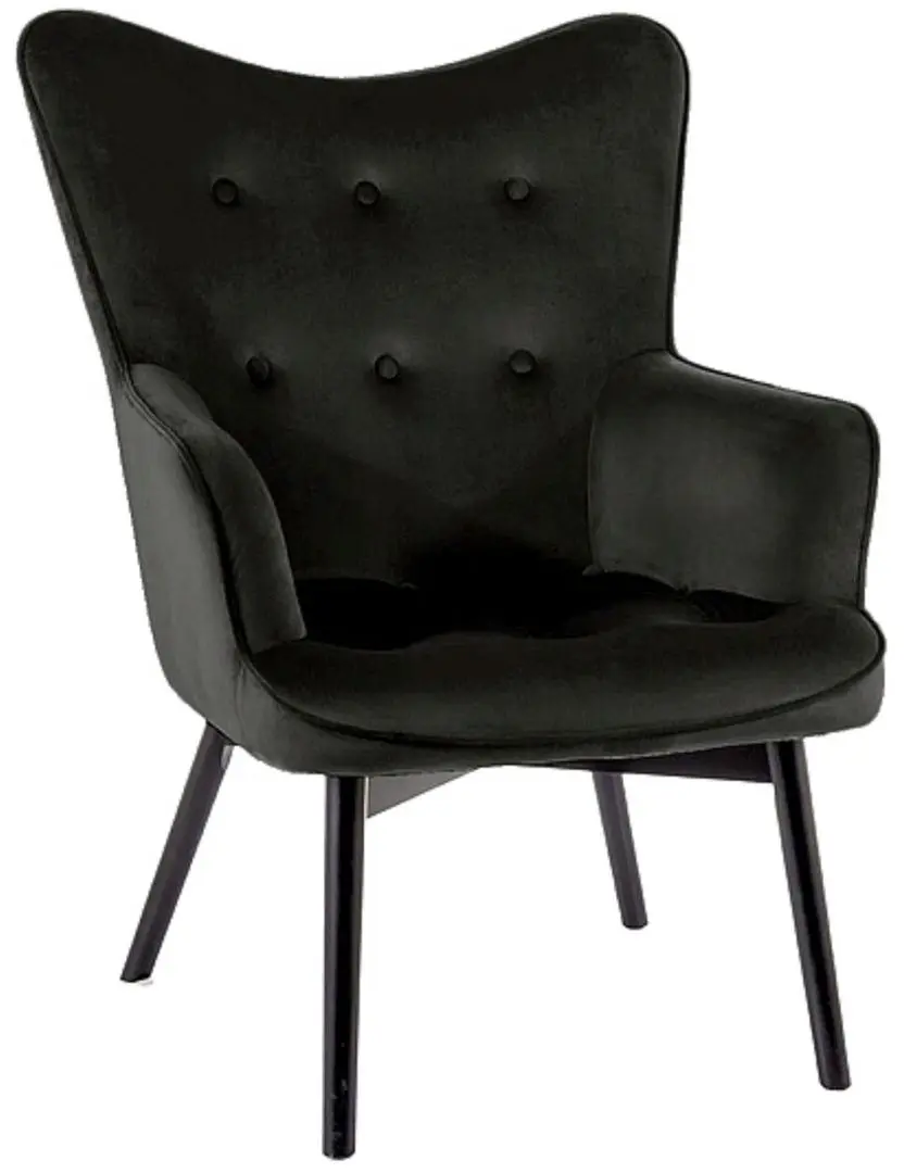 Fotoliu Signal Carmen Velvet Bluvel 19 (Black)