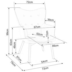 Fotoliu Signal Carmen Velvet Bluvel 19 (Black) Thumb