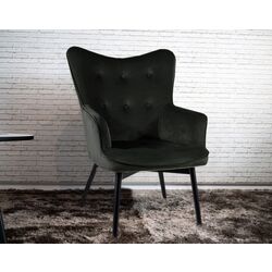 Fotoliu Signal Carmen Velvet Bluvel 19 (Black)