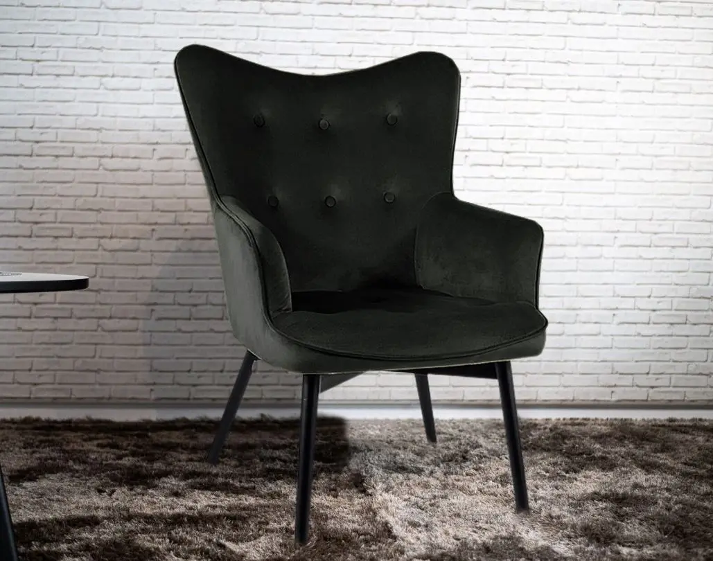 Fotoliu Signal Carmen Velvet Bluvel 19 (Black)