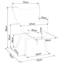 Fotoliu Signal Carmen Velvet Bluvel 77 (Olive) Thumb