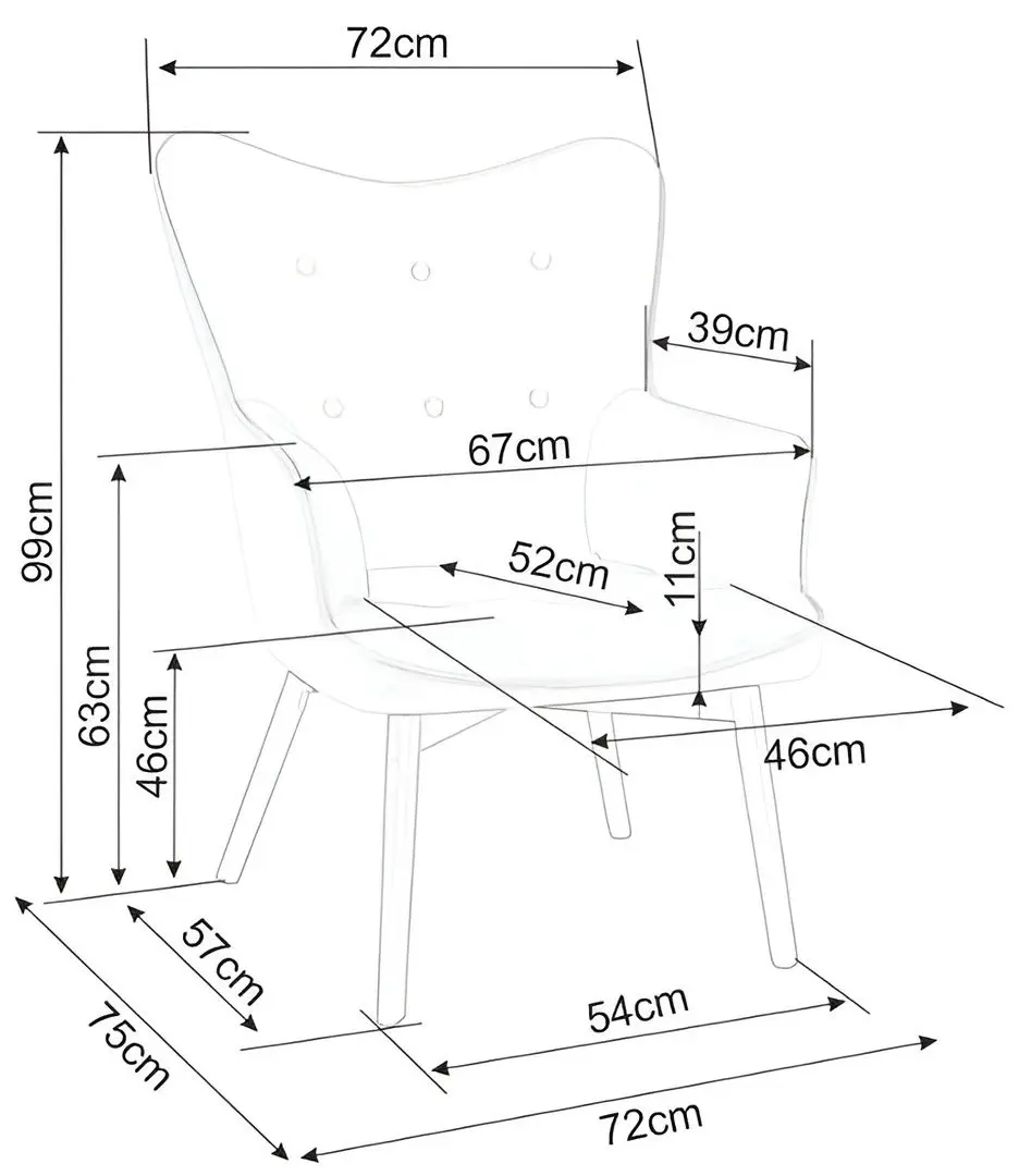 Fotoliu Signal Carmen Velvet Bluvel 77 (Olive)