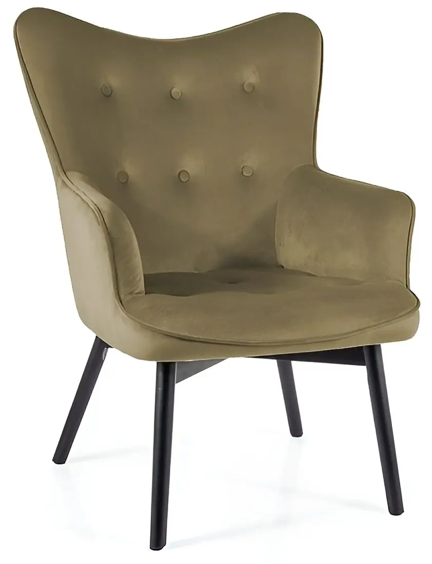 Fotoliu Signal Carmen Velvet Bluvel 77 (Olive)