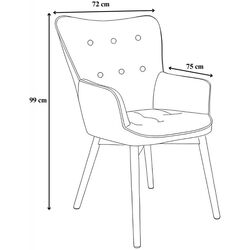 Кресло Signal Carmen Velvet (Cinnamon) Thumb