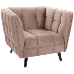 Fotoliu Signal Castello 1 Velvet (Beige Dark/Wenge)