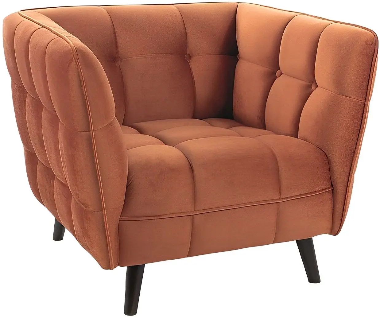 Кресло Signal Castello 1 Velvet (Cinnamon/Wenge)