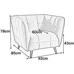 Fotoliu Signal Castello 1 Velvet (Gray Light/Wenge) Thumb