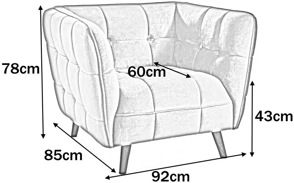 Fotoliu Signal Castello 1 Velvet (Gray Light/Wenge)