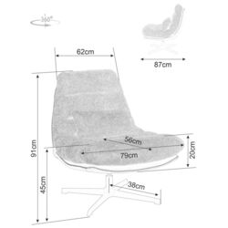 Кресло Signal Felicia Raven 18 (Dark Grey/Black) Thumb