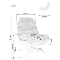 Fotoliu Signal Giselle (Grey/Black) Thumb