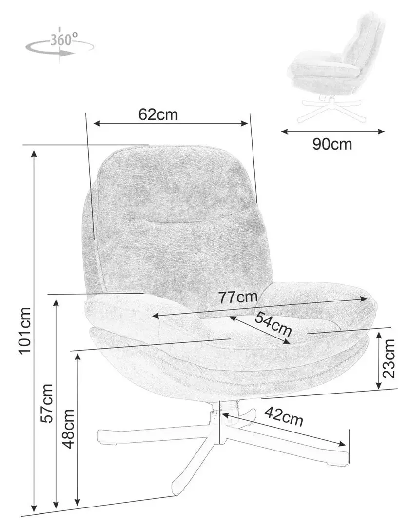 Кресло Signal Harper (Beige/Black)