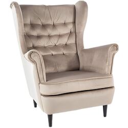 Fotoliu Signal Harry Velvet (Beige Dark/Wenge)