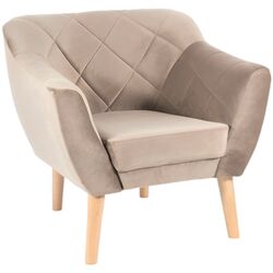 Fotoliu Signal Karo 1 Velvet (Beige Dark/Beech)