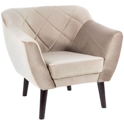 Fotoliu Signal Karo 1 Velvet (Beige Dark/Wenge)