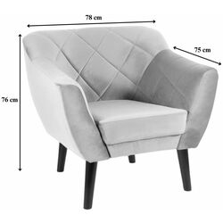 Fotoliu Signal Karo 1 Velvet (Cinnamon/Wenge) Thumb