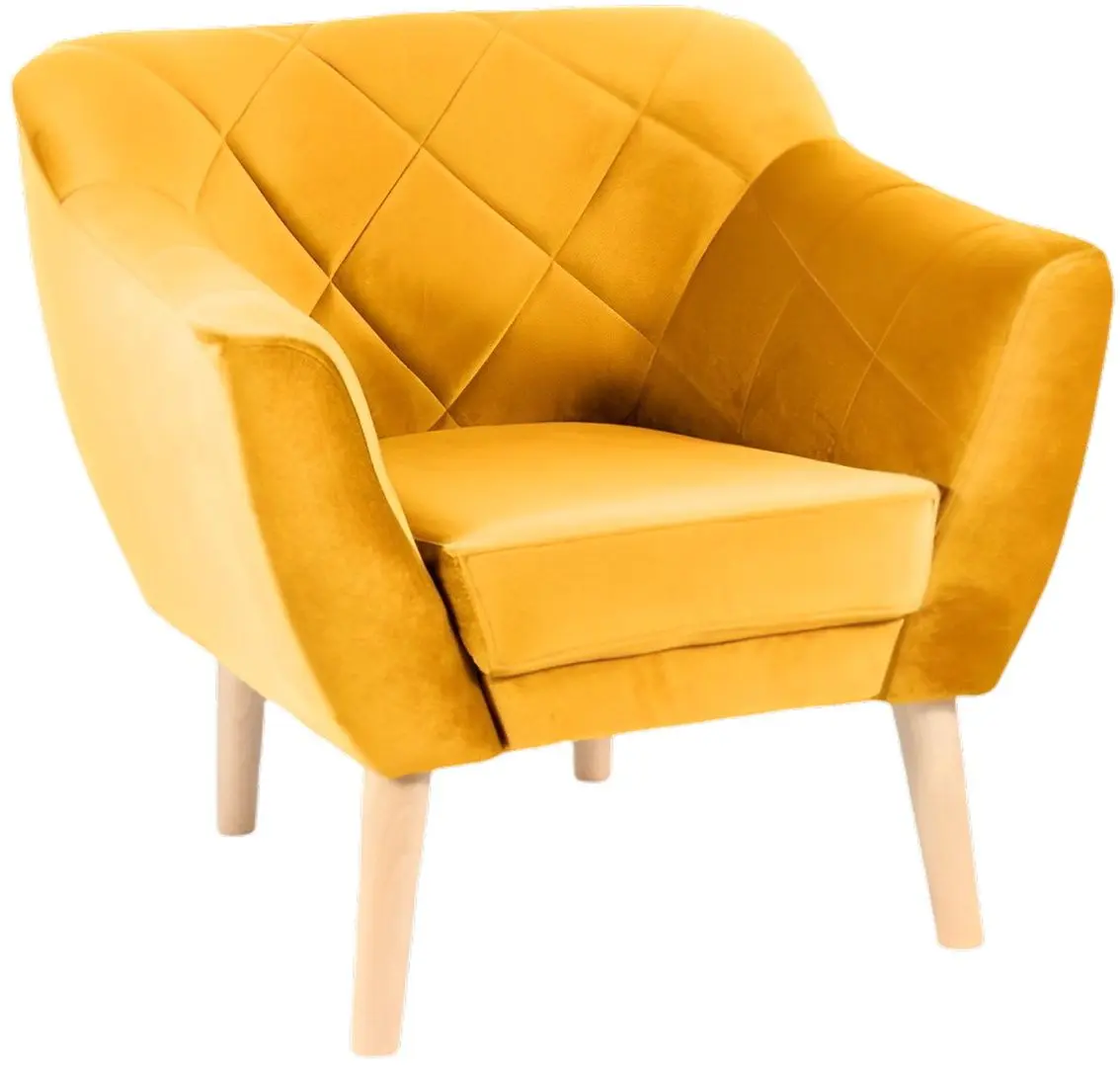 Fotoliu Signal Karo 1 Velvet (Curry/Beech)