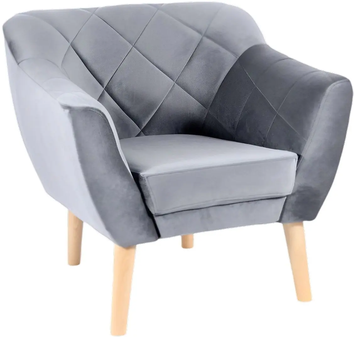 Fotoliu Signal Karo 1 Velvet (Gray/Beech)