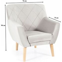 Fotoliu Signal Kier 1 Velvet (Curry/Beech) Thumb