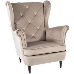 Fotoliu Signal Lady Velvet (Beige Dark/Wenge)