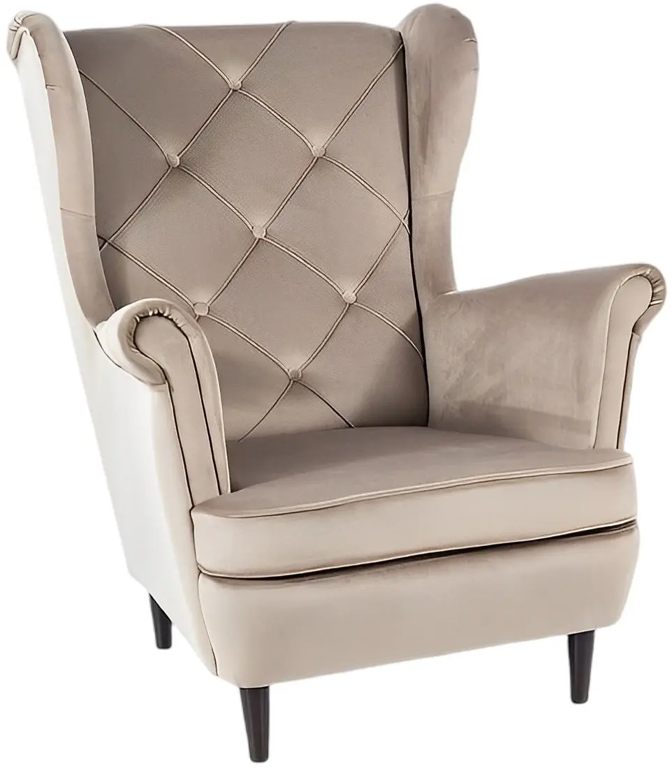 Кресло Signal Lady Velvet (Beige Dark/Wenge)