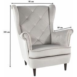 Кресло Signal Lady Velvet (Gray Light/Wenge) Thumb