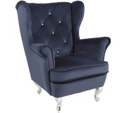 Кресло Signal Lili Velvet (Navy Blue/Silver)