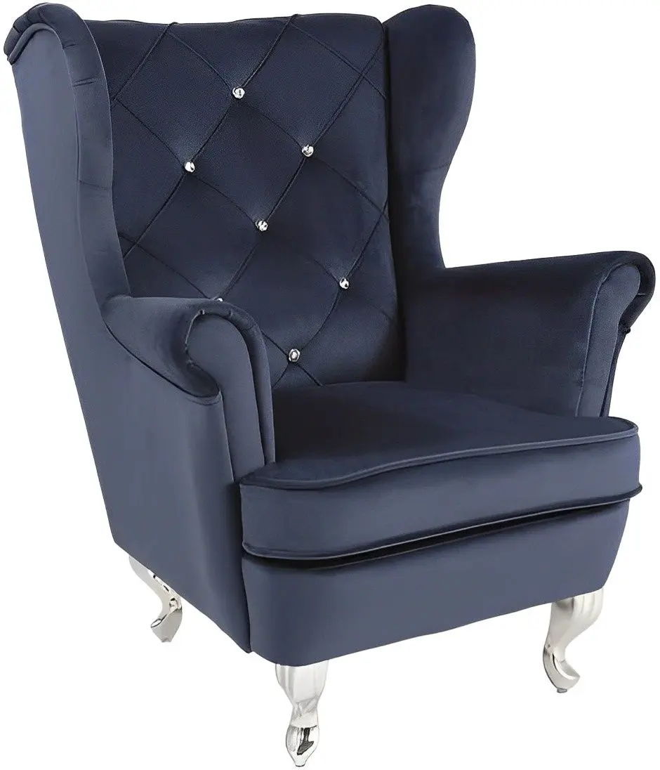 Fotoliu Signal Lili Velvet (Navy Blue/Silver)