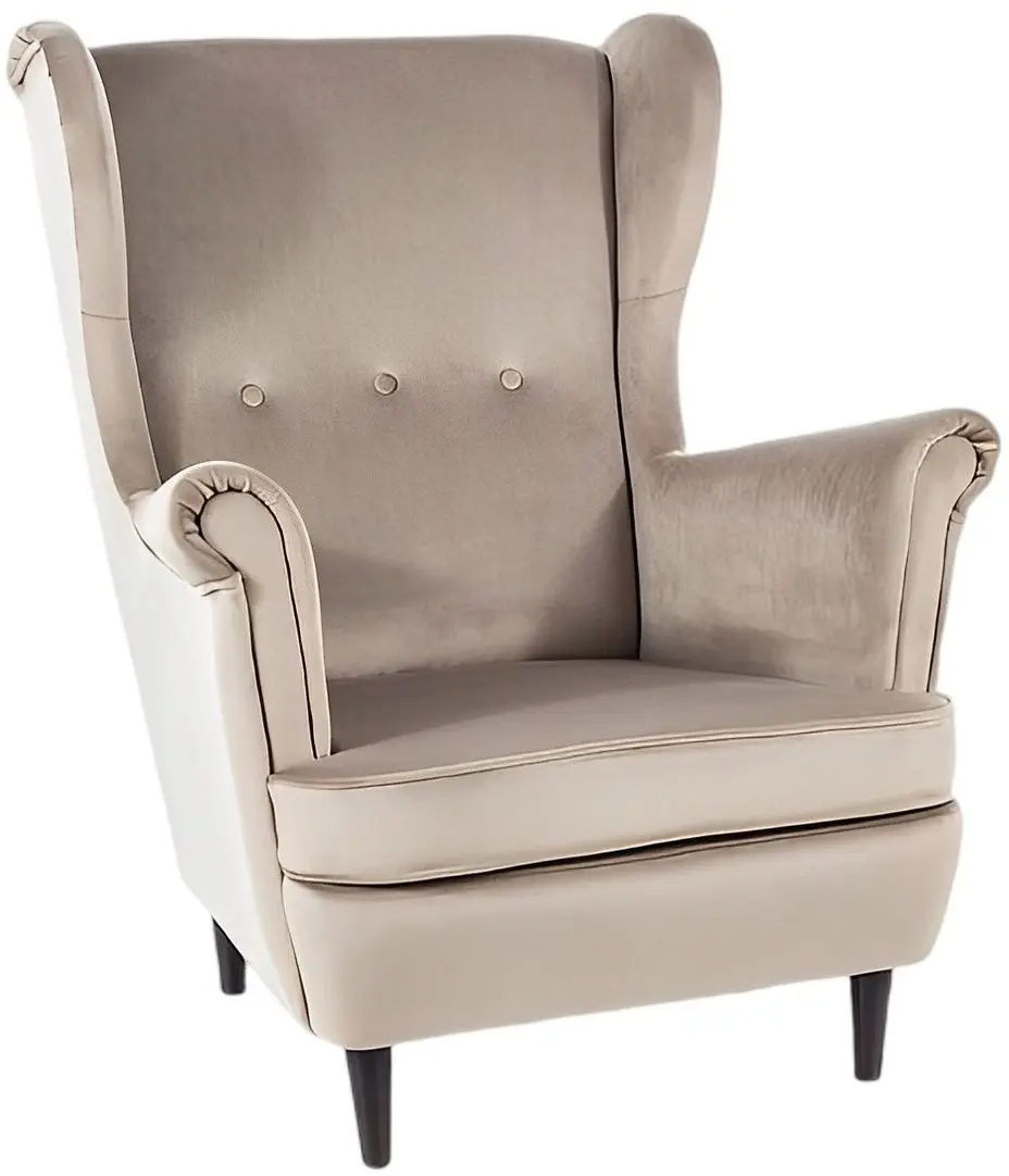 Fotoliu Signal Lord Velvet (Beige Dark/Wenge)