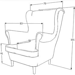 Кресло Signal Lord Velvet (Cinnamon/Wenge) Thumb